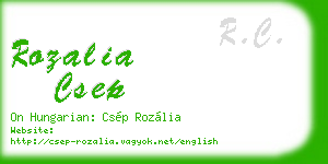 rozalia csep business card