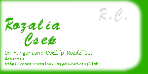 rozalia csep business card